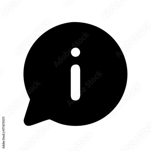 info icon, comment icon, information bubble, help message icon, feedback symbol, notification info, chat info button, message info icon, user assistance icon, support tooltip, informational message, i
