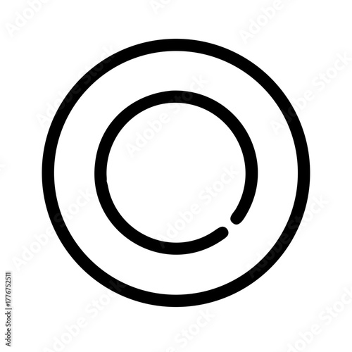 Loading circle icon – simple circular progress symbol for buffering, processing, waiting states, UI indicators, app loaders, system updates, data loading screens, and modern interface design
