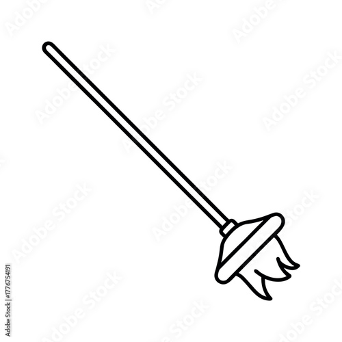 Outline Mop Line Art Vector Design