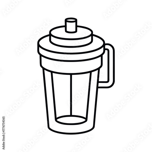 Outline Water Filter Line Art Vector Design
