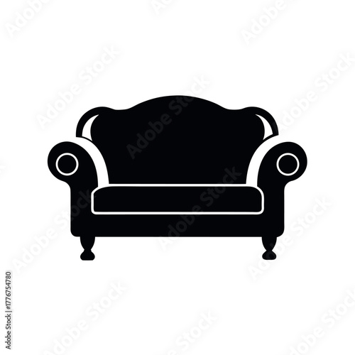 Sofa Silhouette Vector Design