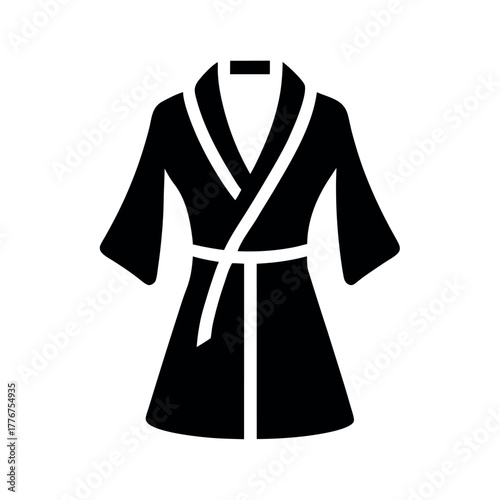 Bathrobe Silhouette Vector Illustration
