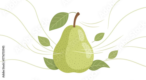 Fresh Pear Artwork Displaying Healthy, Natural, and Refreshing Aesthetics Perfectly