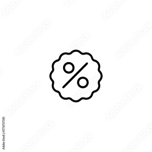 Scalloped Percentage Badge Icon