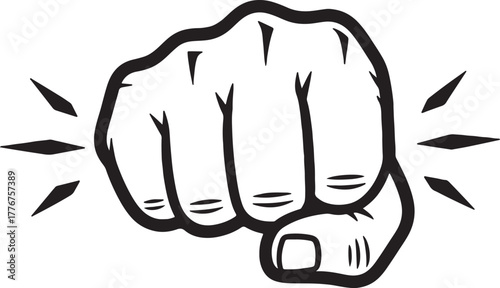 Fist punching forward