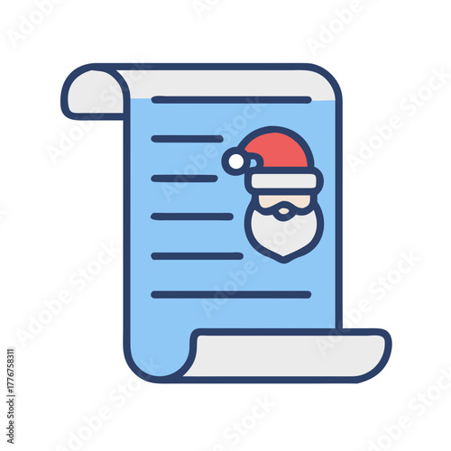 santa list, christmas list icon, holiday checklist, santa checklist, naughty or nice list, festive to-do list, christmas tasks, santa paper scroll, holiday wish list, gift wish list, present tracking,