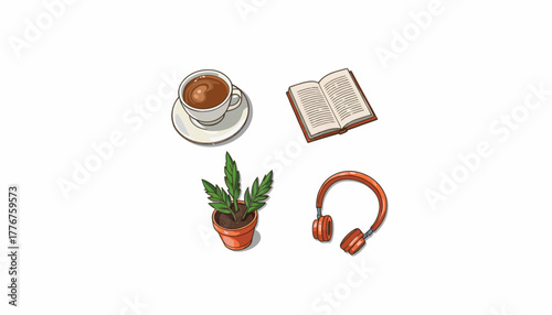 Illustration of Hands Writing in an Open Notebook with a Pencil on a White Background for Journaling, Note-taking, or Literary Creative Expression