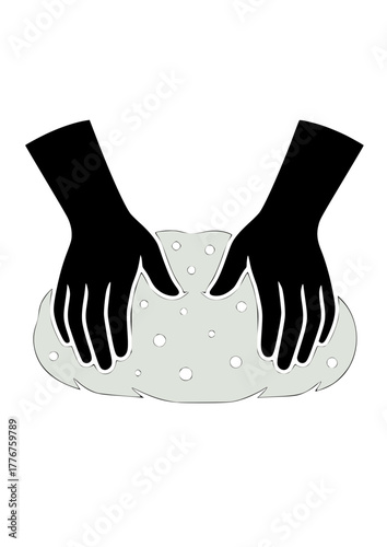 Hands Kneading Dough