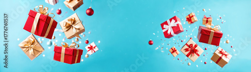 festive red and gold gift b...