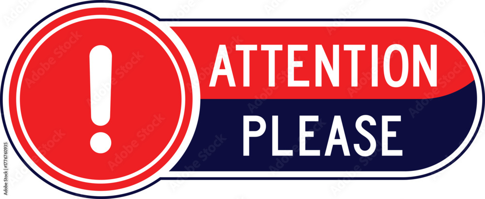 Tableau sur toile Important information attention mark