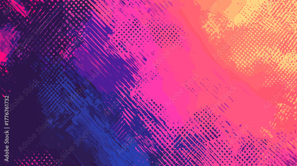 Obraz premium Abstract colorful glitch background in vibrant pink and blue hues 