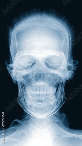 x-ray of shrunken head 