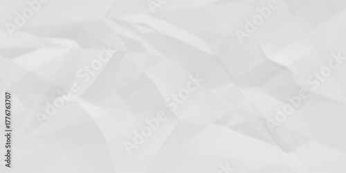 Creased paper texture glued effect. Crumpled paper blank white wrinkled and creased poster. vintage paper.