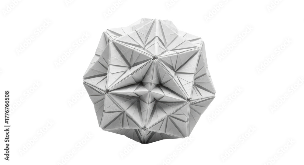 Fototapeta premium Intricate geometric origami sculpture with complex design