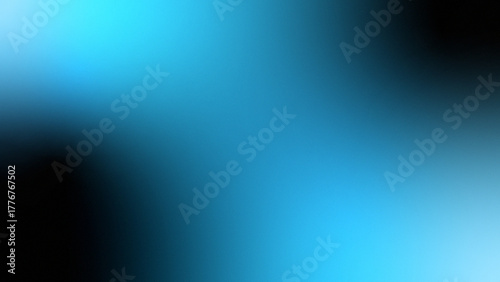 Black dark cyan aqua blue abstract background. Gradient ombre shadow blurred texture. Subtle light shimmer glow. Smooth color transition tones. Minimalist modern digital background.