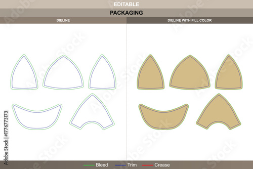 Baseball cap with plastic snap dieline formed using vector refinement boosting printing flow packaging flexibility snapback die line pattern defines curve seam and closure