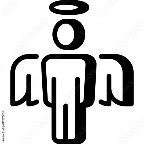 Angel icon symbolizing peace, heaven, and spiritual protection