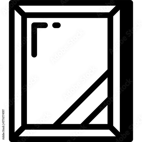 Memorial photo frame vector icon