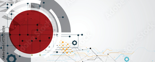 Abstract data technology and science and business combination background