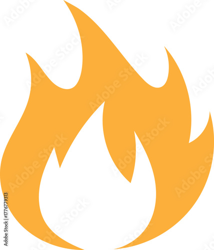 KCAL Flame Icon – Calorie Energy Symbol Vector
