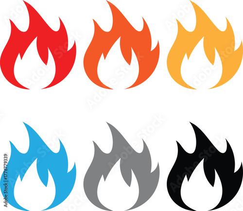 KCAL Flame Icon – Calorie Energy Symbol Vector