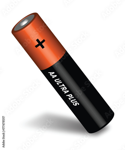 Penlight battery. Brown battery. Cylindrical battery.