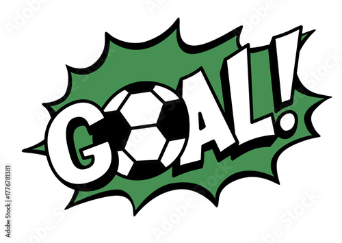 Goal soccer ball vector illustration