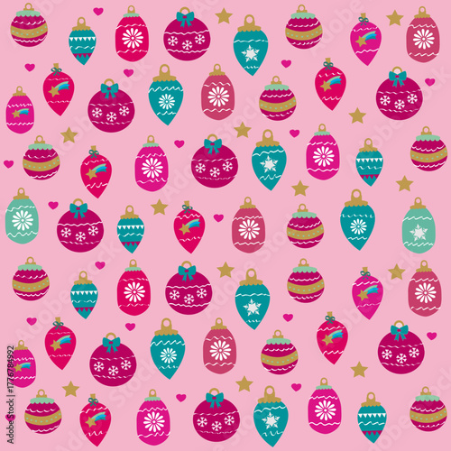 Fondo navideños con bolas.