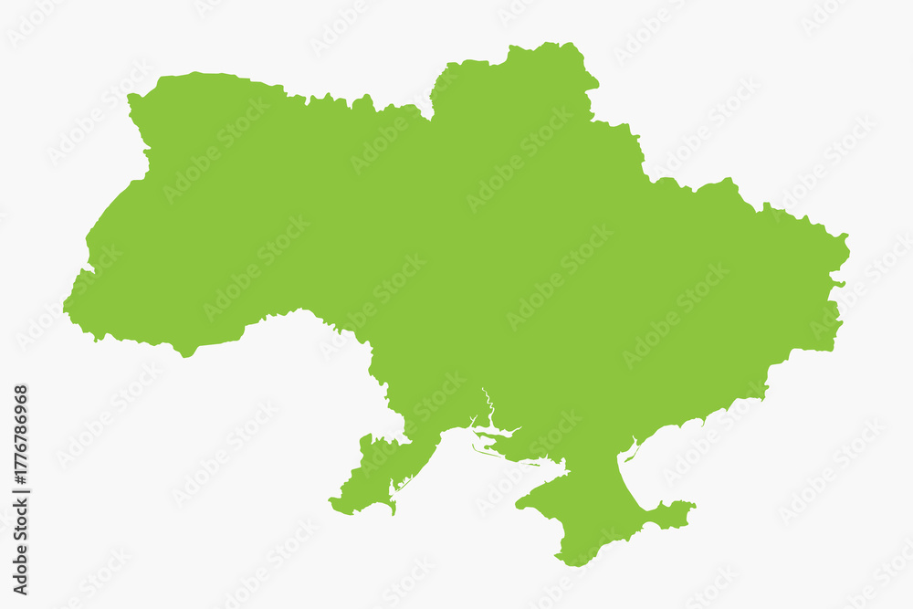 Naklejka premium Vector graphic artwork suitable for print and web containing flat detailed map of independent UKRAINE