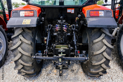 Vászonkép Rear view of modern agricultural tractor
