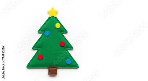 Felt Christmas Tree photo on a solid white background, holiday graphic, Craft
