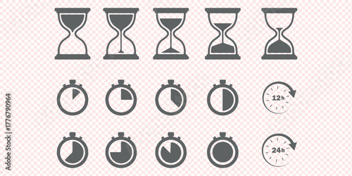 Fast time stop watch icon on white background