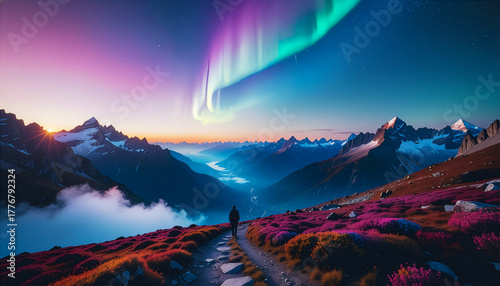 Lonely mountain walk 