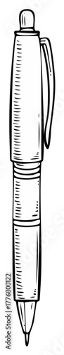 Illustration of a classic writing tool, design for use in learning, office, or creative project.