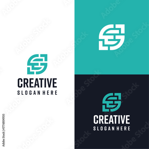 modern SE initials logo