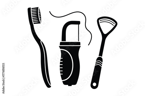 Essential dental hygiene tools for a clean and healthy smile.