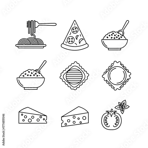 Food icon collection Vector