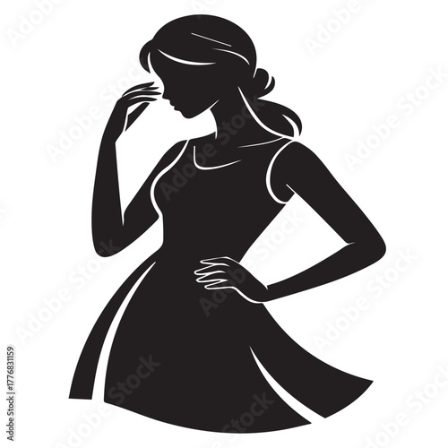 Simple snake drawing isolated on white background with tongue out