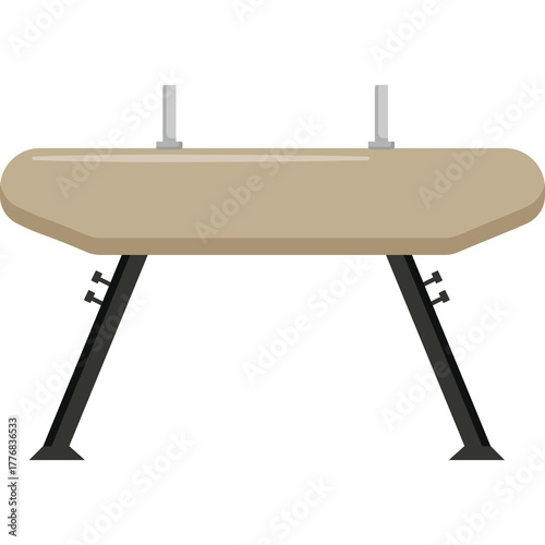 Foto Gymnastics Pommel Horse Apparatus With Black Legs On Transparent Background In S