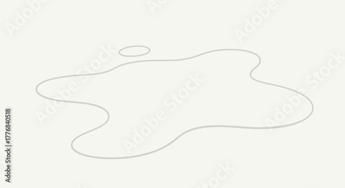 Abstract fluid shape with a small oval element.