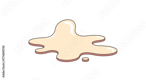 A light yellow blob with a pink outline and highlights.