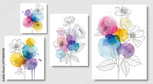 Modern abstract geometric banner design with bold colors and clean lines for advertising and promotions