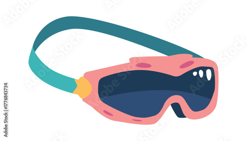 Ski goggles with strap cartoon
