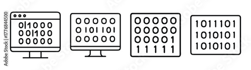 Binary code illustration for computer science and programming concepts digital information technology