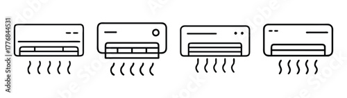 Air conditioning units vector illustration for hvac systems home cooling and climate control design needs