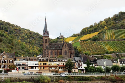 Stadtansicht von Rüdesheim am Rhein.