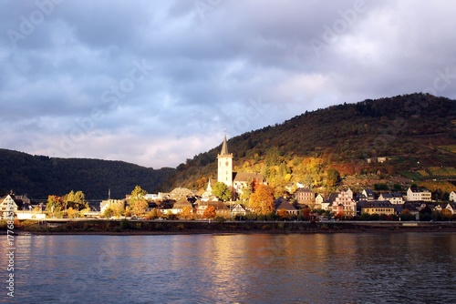 Stadtansicht von Rüdesheim am Rhein.