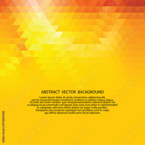 yellow triangular background. abstract vector background. eps 10
