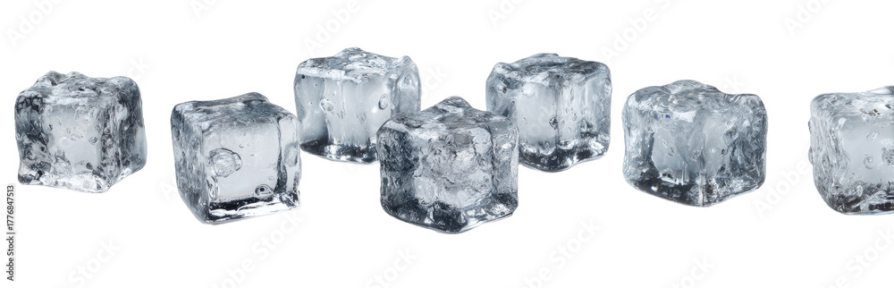 Obraz premium Stacked, cubic ice cubes
