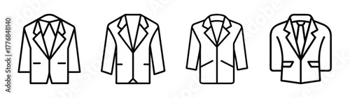 Illustration of various lab coats and doctor coats for medical professionals and scientists apparel
